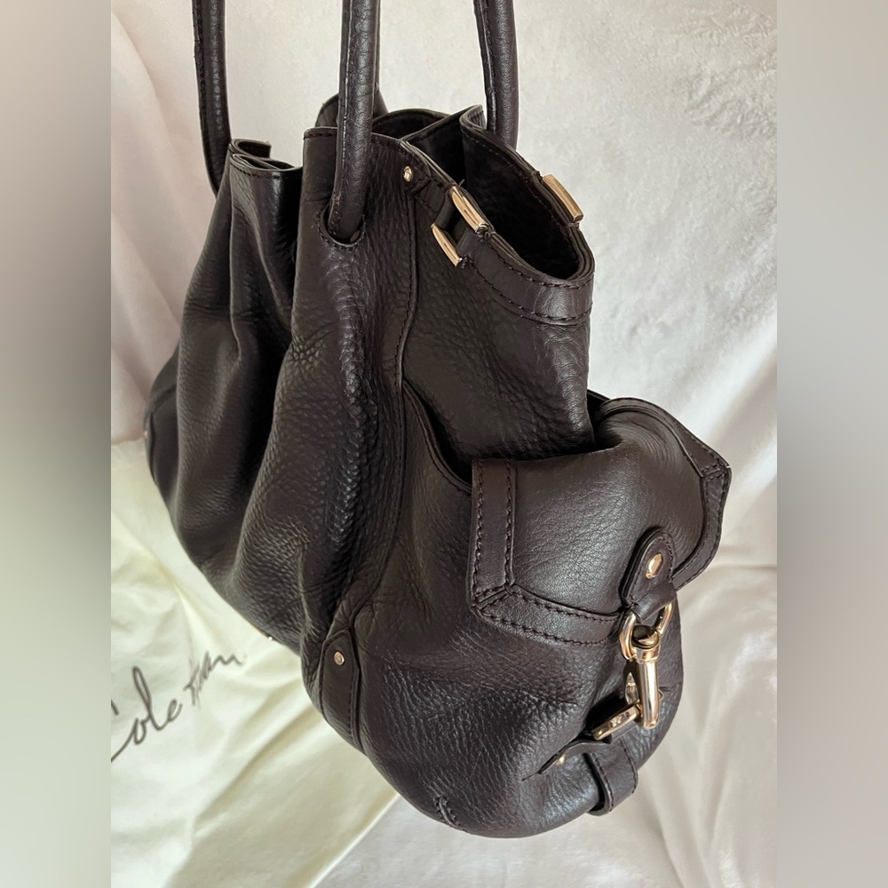 Cole Haan Deep Brown Satchel Handbag - Picture 2 of 3